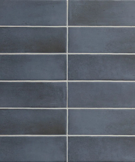 Blue matte rectangular tiles 2x6 inch for backsplash, bathroom, or shower walls