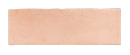 Glossy pink rectangular ceramic tile, perfect for backsplash, bathroom, or shower walls.