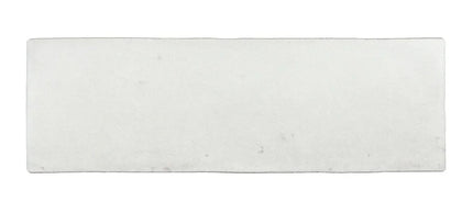 Rectangular white gloss ceramic tile with subtle texture, ideal for backsplash or bathroom