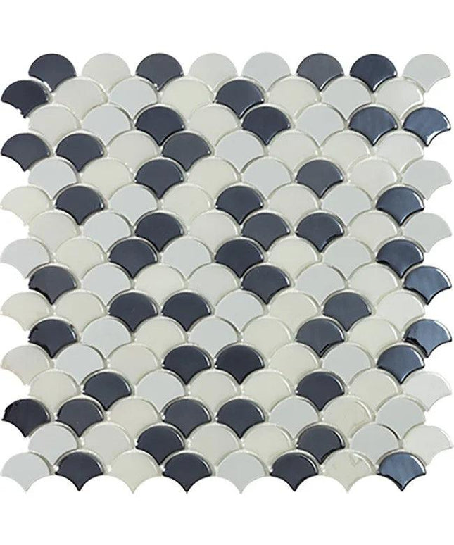 fish scales glass mosaic tile 1 1x1 4 