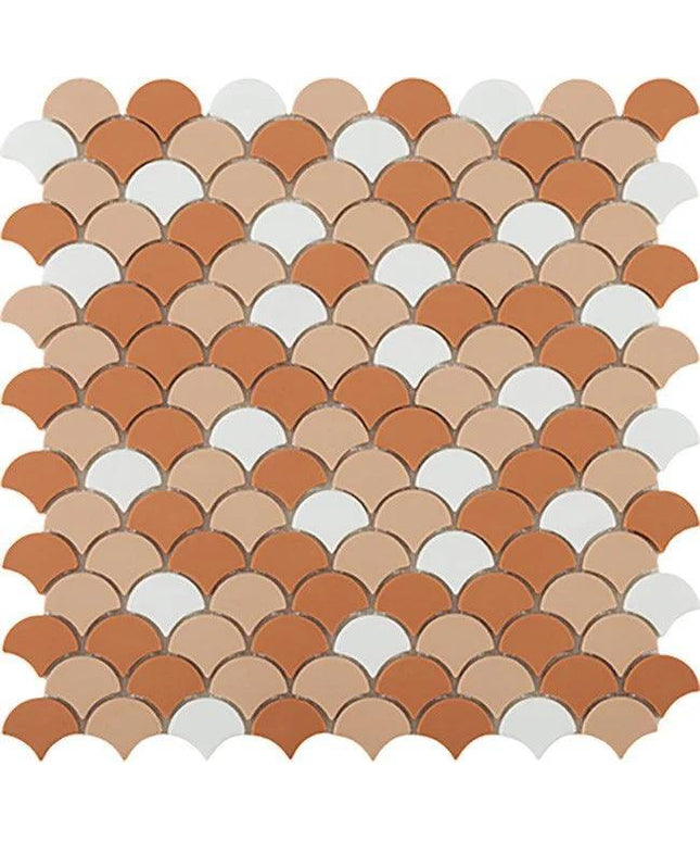 fish scales glass mosaic tile 1 1x1 4 