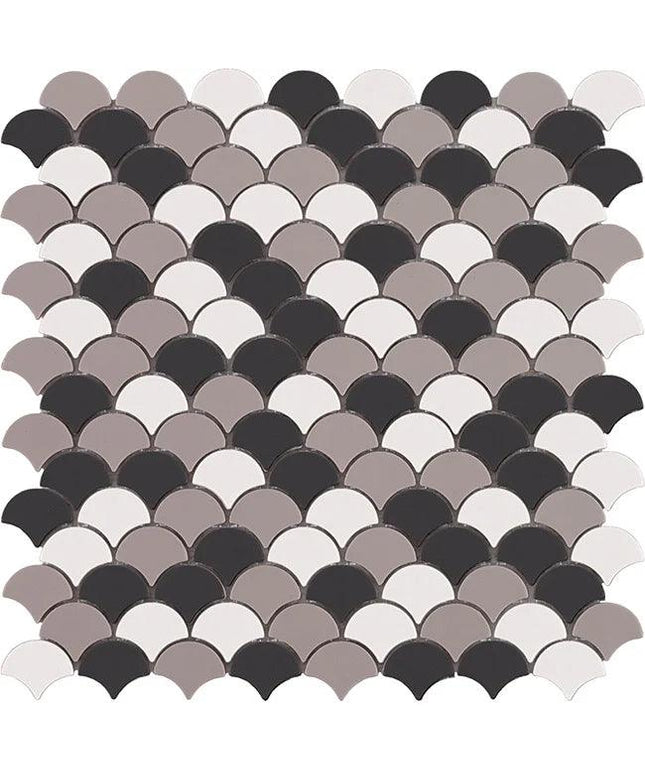 fish scales glass mosaic tile 1 1x1 4 