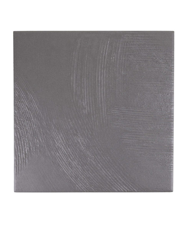 Matte dark gray 7x7 porcelain tile with subtle textured swirl pattern