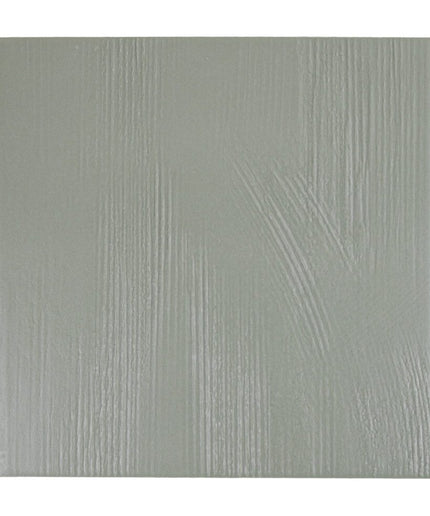 Sage mist 7x7 textured porcelain tile in a light green-grey finish