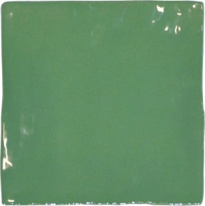 spring green glossy 5x5 ceramic tile with smooth finish for backsplash or floor