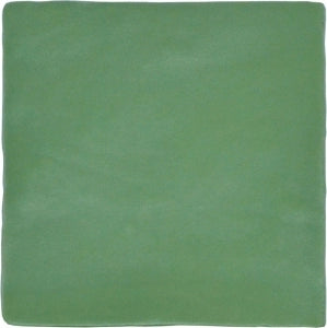 Spring green matte 5x5 ceramic tile with smooth finish for kitchen or bathroom decor