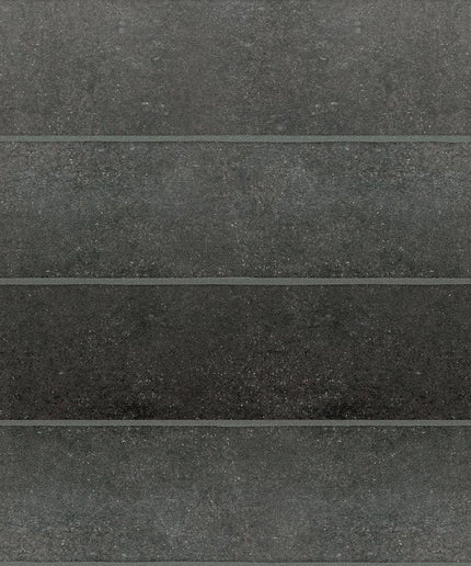 Charcoal matte 2.5x12 rectangular tile with textured stone finish for flooring or backsplash