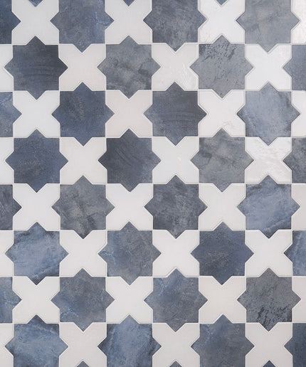 Malta Star & Cross Porcelain Tile Matte & Polished 6x6