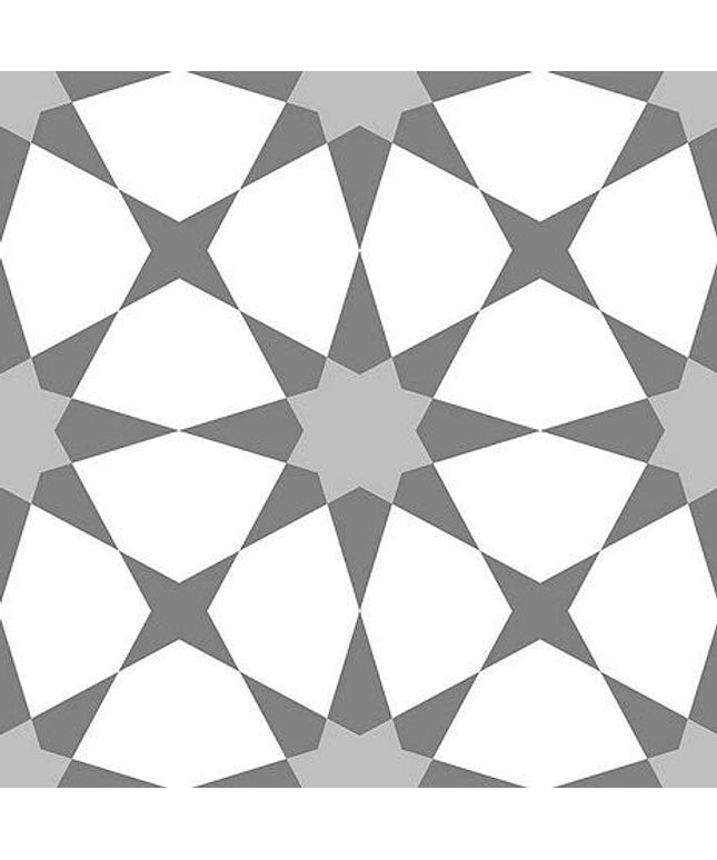 Geometric pattern with alternating white and gray hexagonal tiles