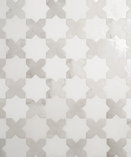 Malta Star & Cross Porcelain Tile Polished & Matte 6x6