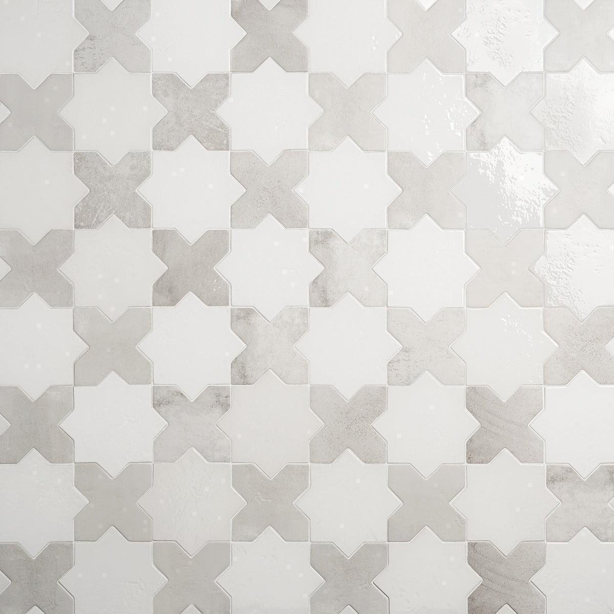 Star Matte Malta Star & Cross Porcelain Tile Polished & Matte 6x6 – WC Tiles