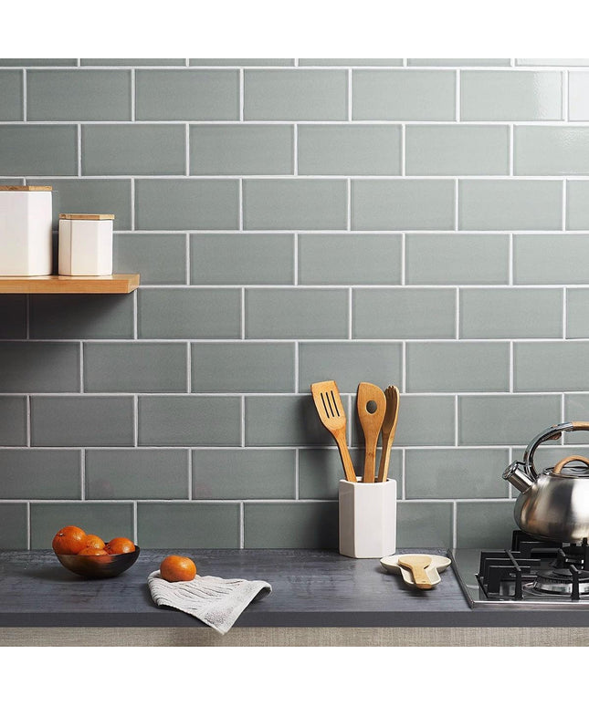 steel blue 4x8 ceramic subway tile