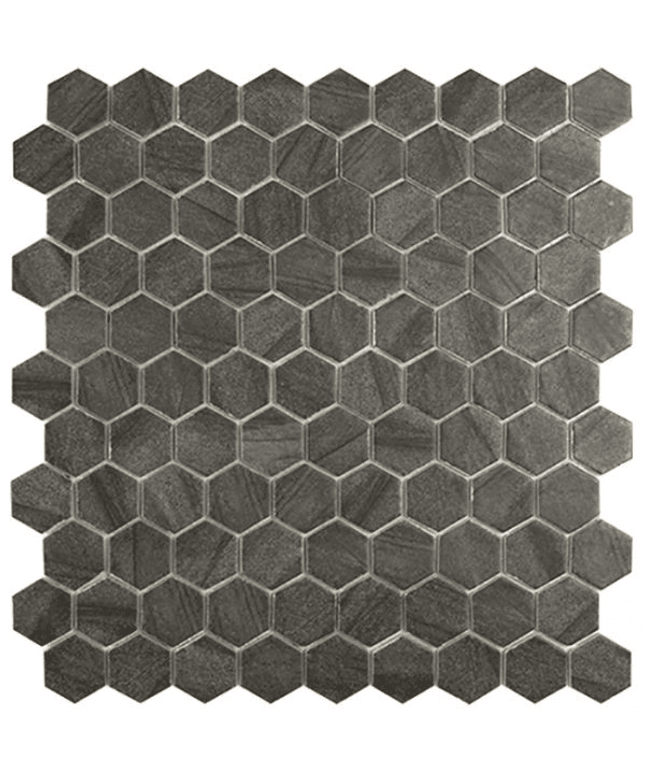 desert hexagon glass mosaic 1 4x1 4 cloud dancer desert hexagon