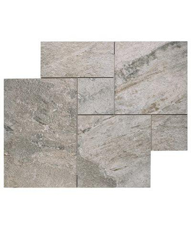 french pattern tile storm grey walls