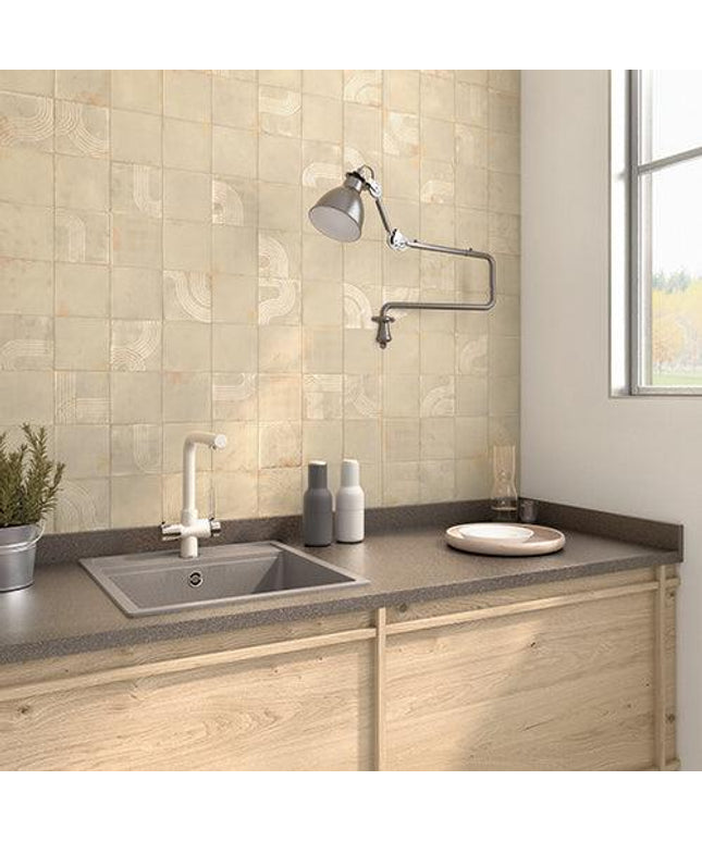 enso suki field tile glossy 5x5 Suki Smoke