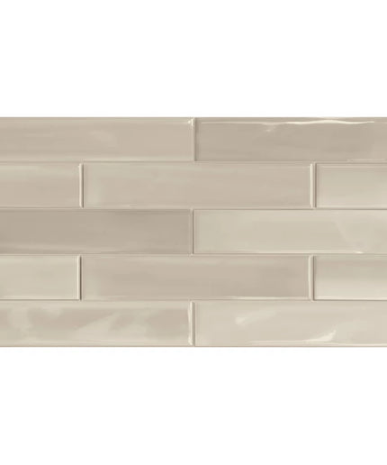 Taupe shade brick 3x12 glossy subway tile for kitchen backsplash or bathroom walls