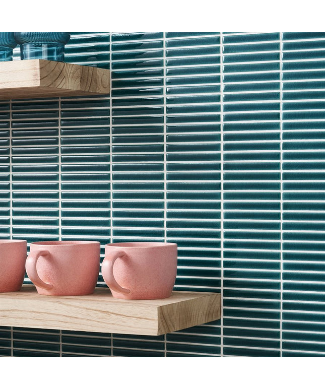 teal-crackled-glossy-tri-stacked-tile-walls