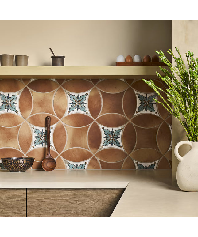 Chamartin Deco 3x8 Petal 6x6 Kite Porcelain Matte Kits