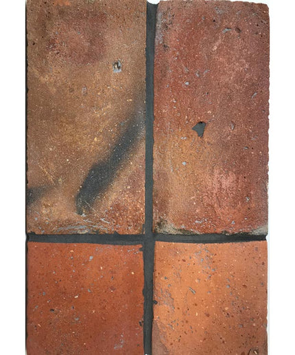 Terracotta 6x12 rustic red floor and wall tiles with natural texture and grout lines