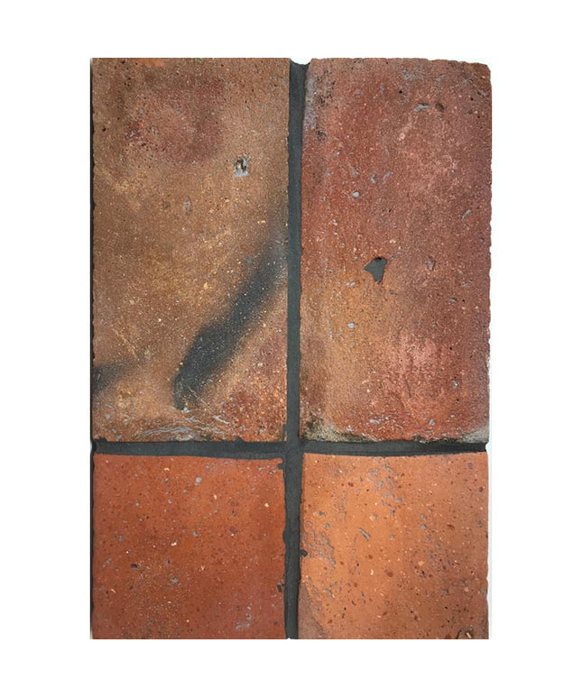 Terracotta 6x12 rustic red floor and wall tiles with natural texture and grout lines
