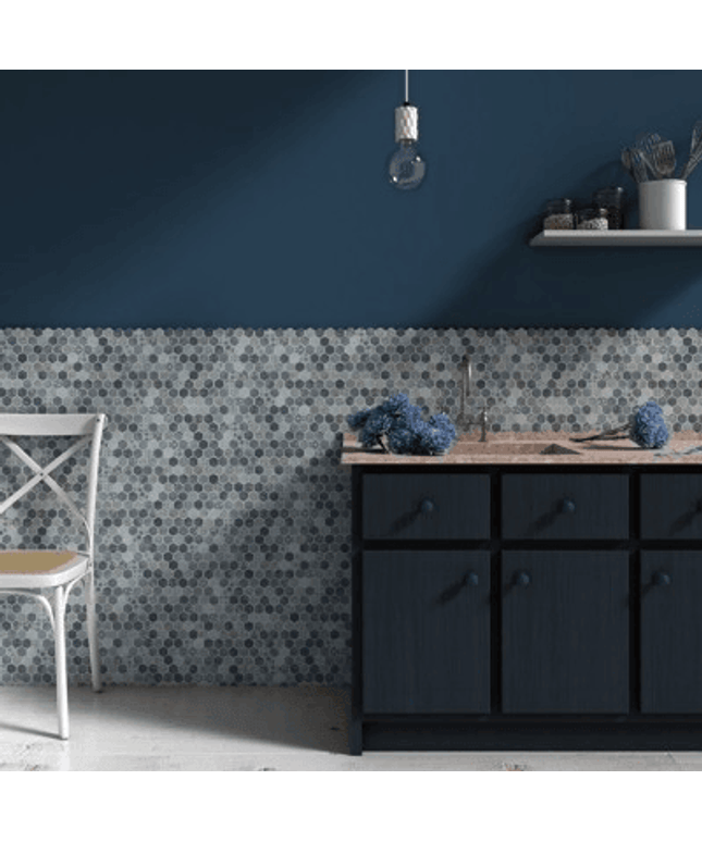 terre hexagon glass mosaic 1 4x1 4 