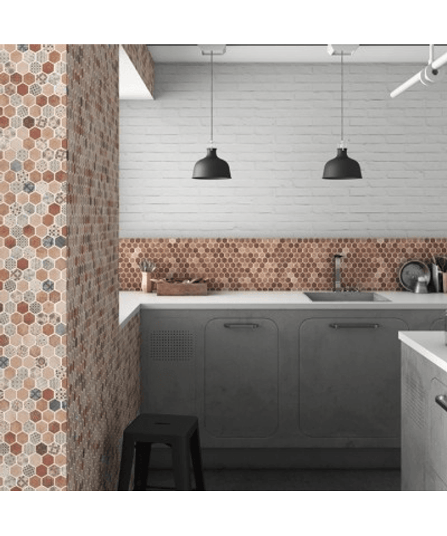 terre hexagon glass mosaic 1 4x1 4 