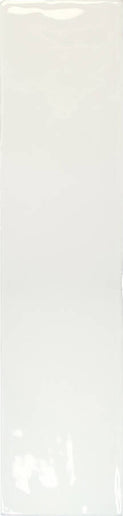 A plain white rectangular tile or panel with a glossy finish, shown against a matching white background.