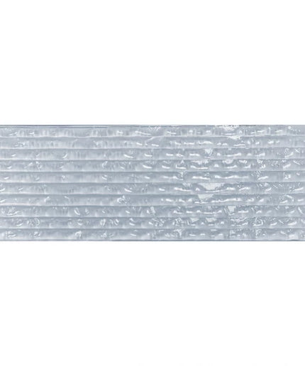 rectangular textured glass tile in light blue, ideal for kitchen backsplash or shower walls