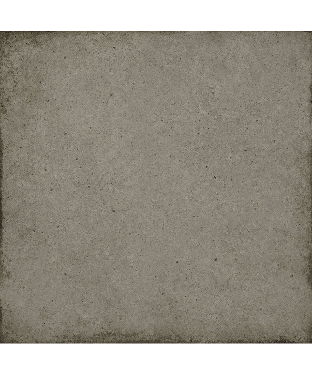 A square gray textured tile or panel with a distressed, concrete-like finish and darker worn edges.