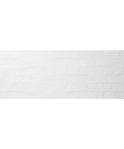Rectangular white tile with a subtle pattern on a white background