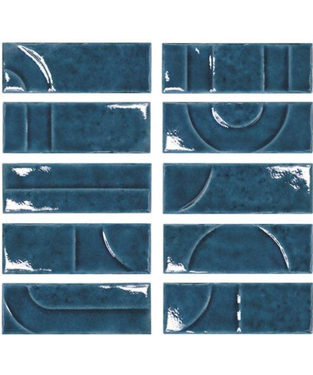 hammer decor subway tile gloss 2x6 Decor Aqua
