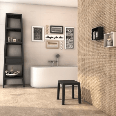 edna travertino squares glass mosaic 1x1 