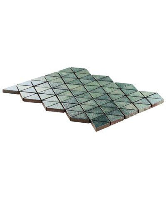 triangle hexagon tile aquamarine walls