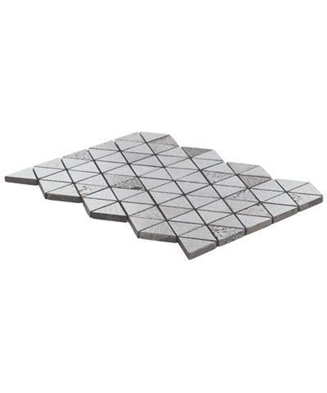 triangle hexagon tile white walls