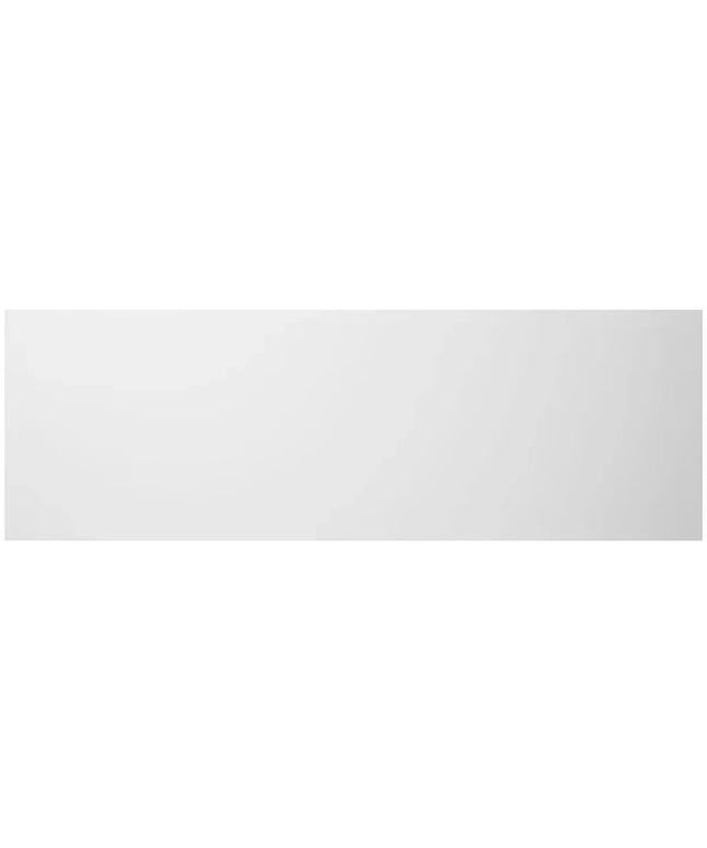 White rectangular tile with a glossy finish on a white background