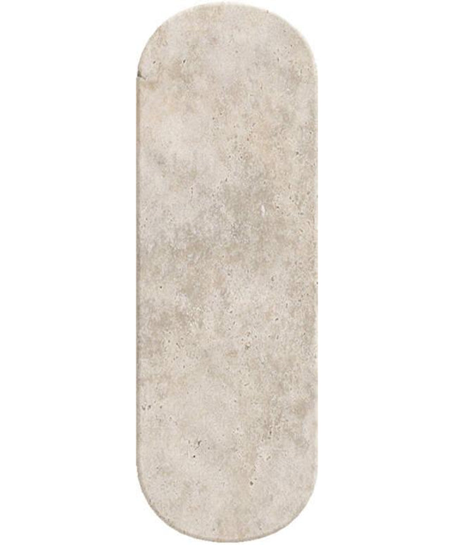 Beige rectangular stone tile with a textured surface on a white background tuscan-cross-cut-2x6-subway-tile