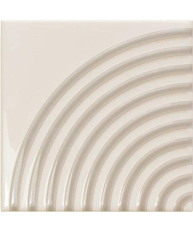 twister decorative ceramic tile 5x5 Dove Stone Taupe MATTE