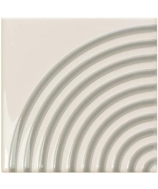 twister decorative ceramic tile 5x5 Vapor Toffee GLOSS