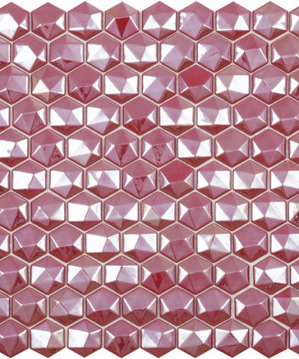 diamond hexagon glass mosaic 1 4x1 4 radiant diamond hexagon