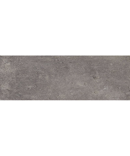 Rectangular grey floor tile with stone texture for bathroom, kitchen, or shower walls