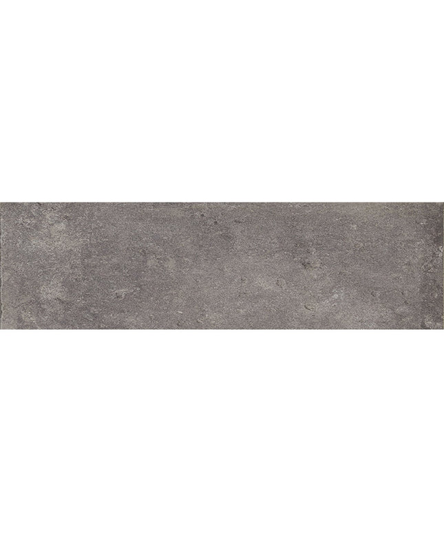 Rectangular grey floor tile with stone texture for bathroom, kitchen, or shower walls
