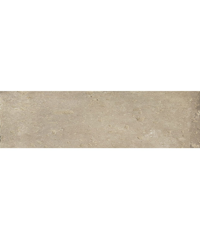Rectangular terracotta tile with a matte, textured stone-look surface