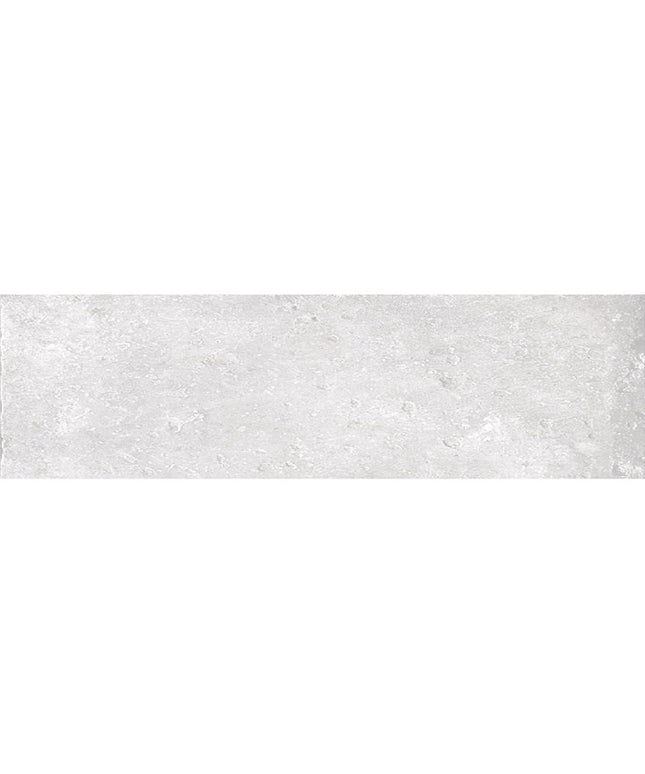 Matte white rectangular ceramic tile with subtle textured surface for walls or backsplash