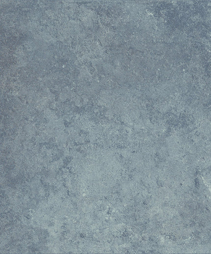 Blue stone-look ceramic tile with textured surface, ideal for floors, backsplash, or showers.