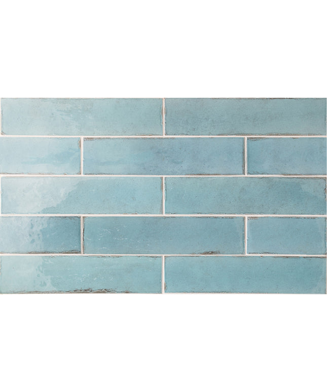Pattern of blue tiles with a subtle gradient
