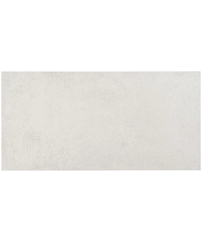 Rectangular white tile with a subtle texture on a white background
