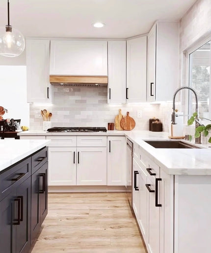 white kitchen backsplash 3x8 tiles