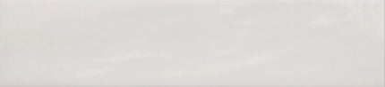 Glossy white rectangular ceramic tile, 2x10 inch, for backsplash or wall decor