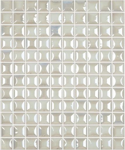 edna squares glass mosaic 1x1 Edna Squares White