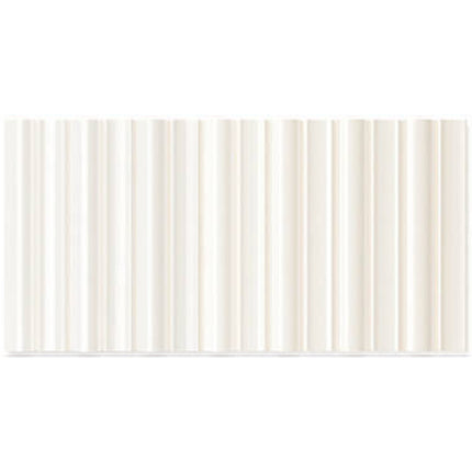 faces bars white gloss ceramic tile 5x10 Faces White gloss